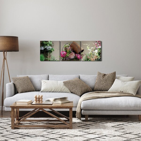 Obraz - Ruže pre teba (s hodinami) (90x30 cm)