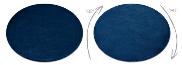 Protišmykový koberec POSH kruh Shaggy navy granát, plyš