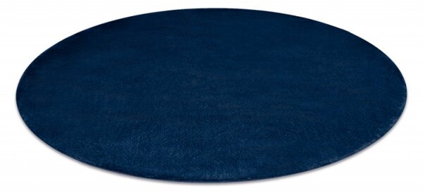 Protišmykový koberec POSH kruh Shaggy navy granát, plyš