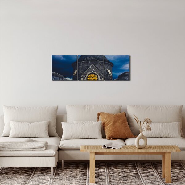 Obraz - Pred búrkou (s hodinami) (90x30 cm)