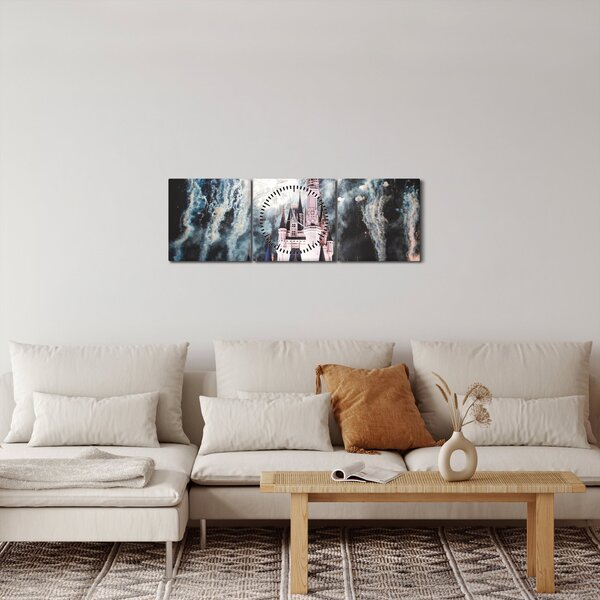Obraz - Kúzelné kráľovstvo (s hodinami) (90x30 cm)