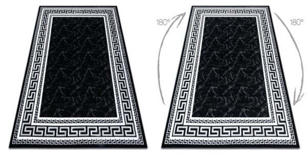 Koberec GLOSS 2813 87 styl, greek - čierny, sivý