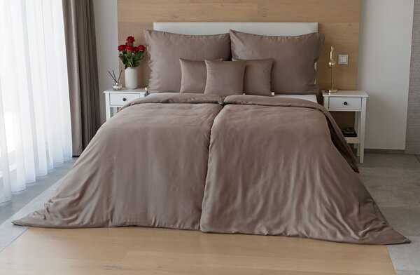 Obliečky Luna taupe Bambusový satén 1x 140/200, 1x 70/90