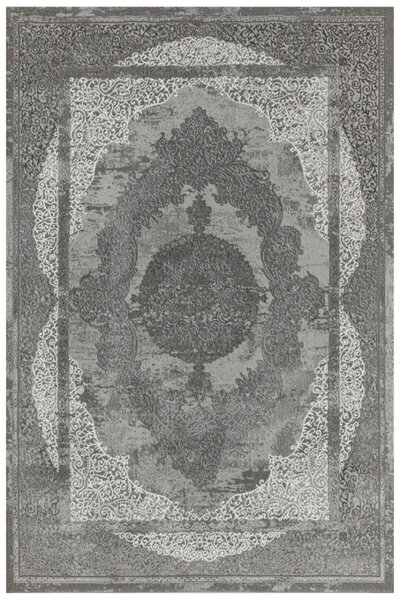 Koberec Allora Plus B826A ornament, sivý / strieborný