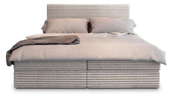 Čalúnená posteľ boxspring ISPIRA 140x200 cm krémová Matrac: Bonell pružinová matrac