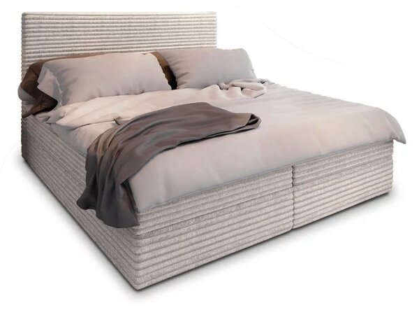 Čalúnená posteľ boxspring ISPIRA 140x200 cm krémová Matrac: Bonell pružinová matrac