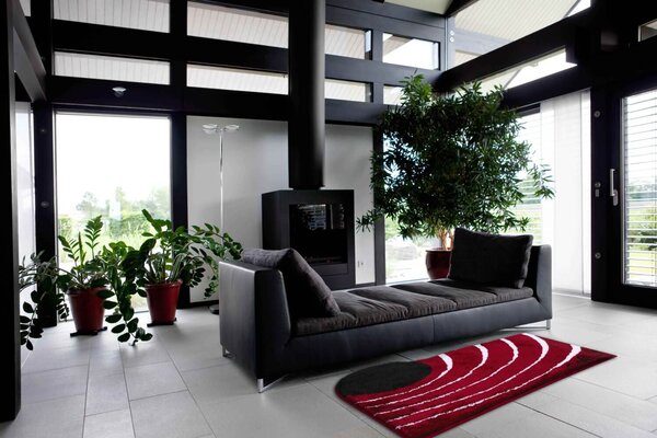 GRUND Kúpeľňový koberec Colani 2 červený Rozmer: 60x100 cm