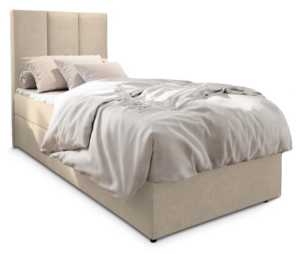 Čalúnená posteľ boxspring MERALIS 80x200 cm béžová Matrac: Matrac Bonell pružinový