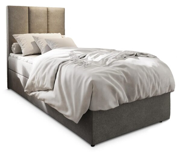 Čalúnená posteľ boxspring MERALIS 80x200 cm sivá Matrac: Bonell pružinová matrac
