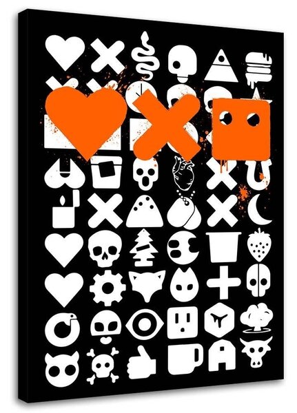 Obraz Láska Smrť a roboty čierna - Dr.Monekers Veľkosť: 40 x 60 cm, Prevedenie: Obraz na plátne