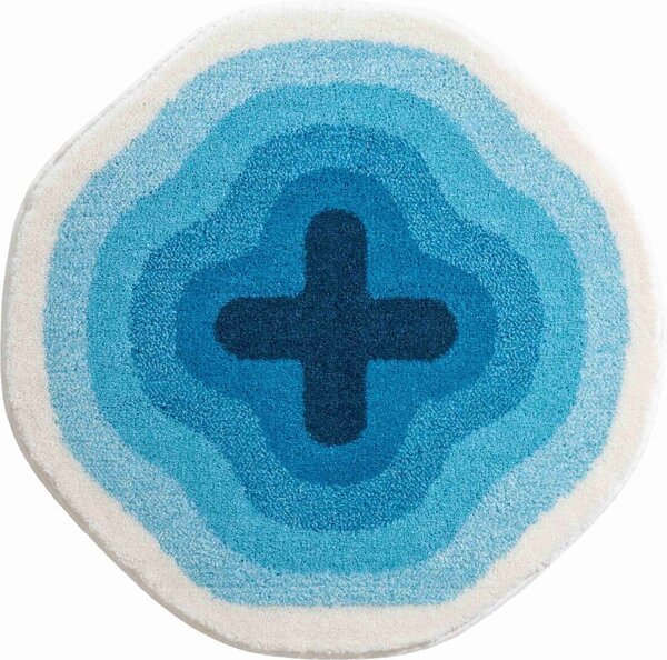 GRUND Kúpeľňový koberec KARIM 03 modrý Rozmer: ø 60 cm