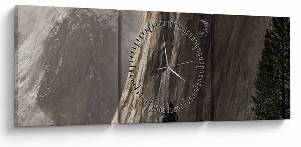 Obraz z údolia Yosemite národnej parku, USA (s hodinami) (90x30 cm)