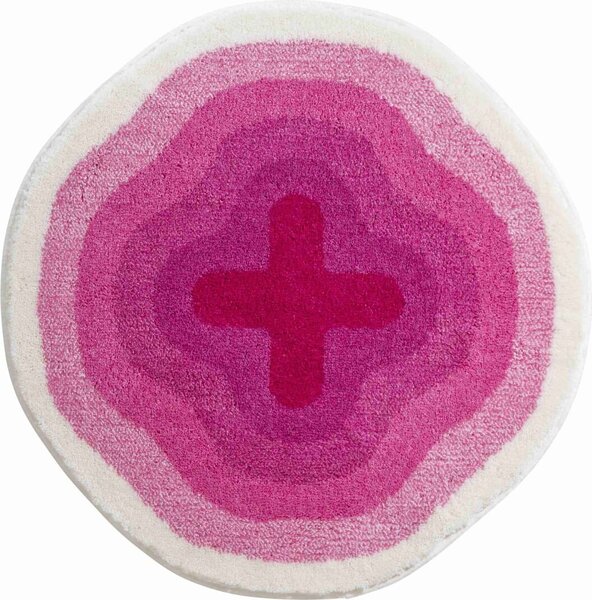 GRUND Kúpeľňový koberec KARIM 03 ružový Rozmer: ø 60 cm