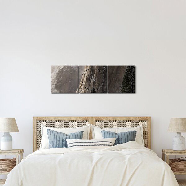 Obraz z údolia Yosemite národnej parku, USA (s hodinami) (90x30 cm)