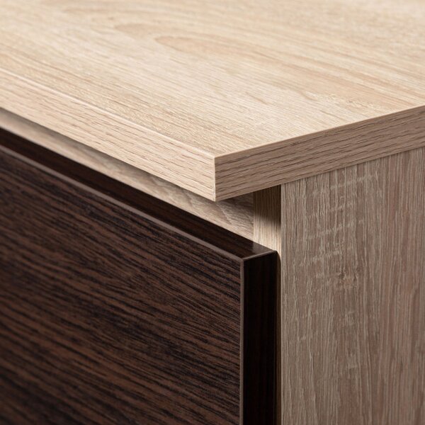 Komoda K140 3D 3SZ CLP sonoma / wenge