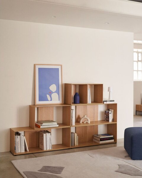 Modulárny policový systém v dekore duba v prírodnej farbe 67x38 cm Litto – Kave Home