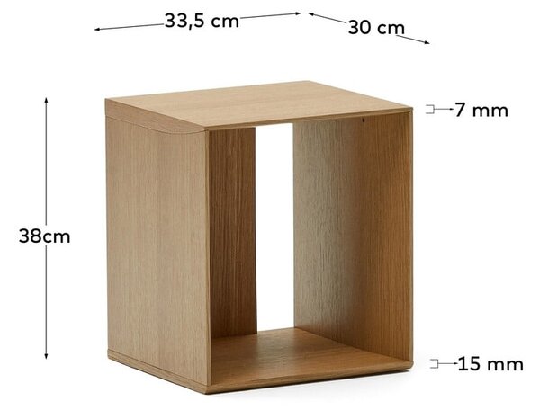 Modulárny policový systém v dekore duba v prírodnej farbe 34x38 cm Litto – Kave Home