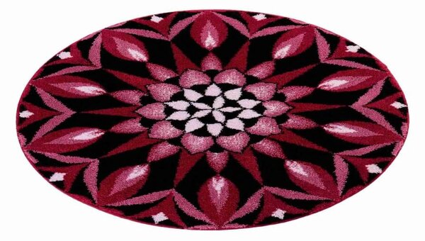 GRUND Mandala koberec POWER OF THE MOMENT bordová Rozmer: ø 60 cm