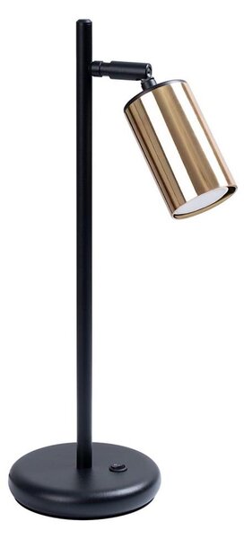 Sollux SL.1389 - Stolná lampa WINX 1xGU10/10W/230V čierna/zlatá