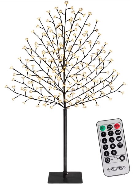 Svietiaci strom čerešňa - 220 cm biela teplá