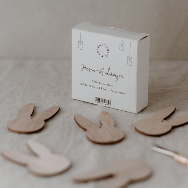 Veľkonočná ozdoba Rabbit Natural – set 8 ks