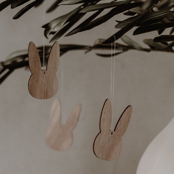 Veľkonočná ozdoba Rabbit Natural – set 8 ks