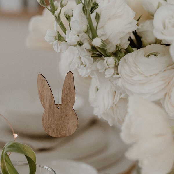 Veľkonočná ozdoba Rabbit Natural – set 8 ks