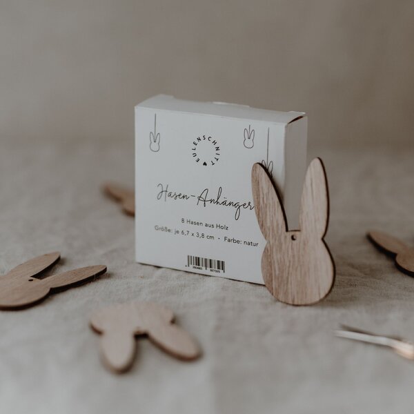 Veľkonočná ozdoba Rabbit Natural – set 8 ks