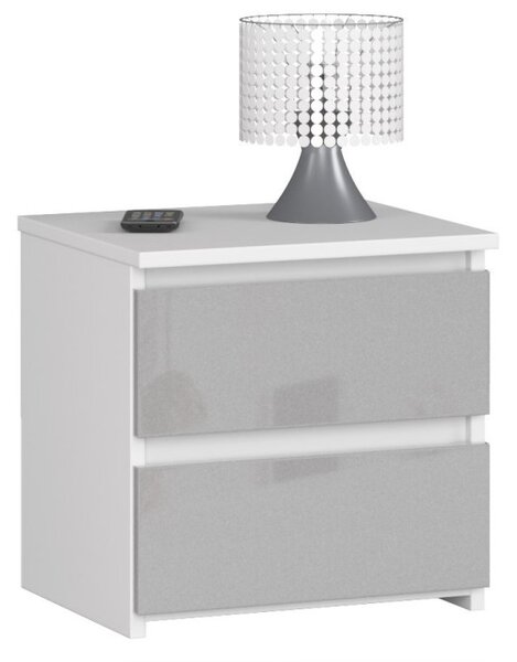 Nočný stolík CL2 2SZ CLP metalický, lesk