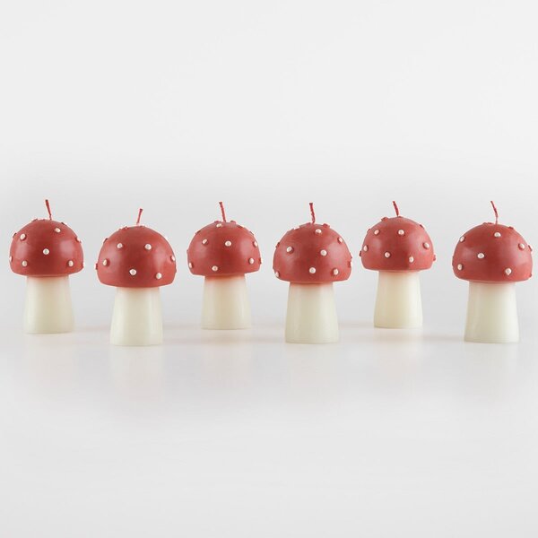 Sviečka muchotrávka Mini – sada 6 ks
