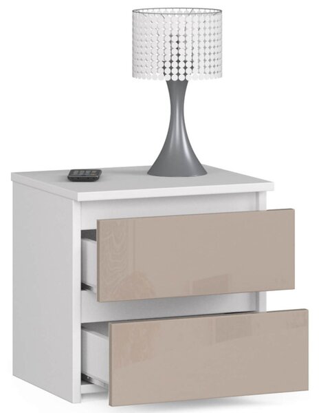 Nočný stolík CL2 2SZ CLP cappuccino, lesk