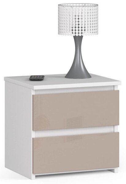 Nočný stolík CL2 2SZ CLP cappuccino, lesk