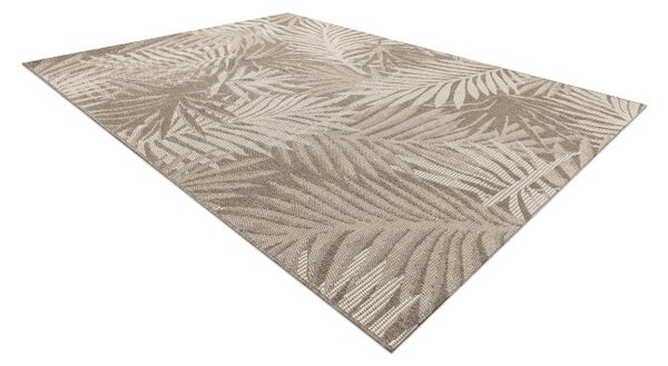 Koberec SIZAL FLOORLUX 20504 lístie, tmavosivý / šampanské