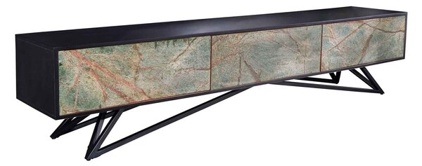 Dizajnový TV stolík Quillon 200 cm prírodný kameň
