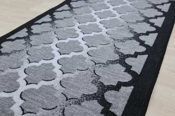 Berfin Dywany , AKCIA: 100x67 cm Protišmykový behúň na mieru Zel 1017 Silver (Grey) - obšitý zo všetkých strán, šedá, chodba / predsieň
