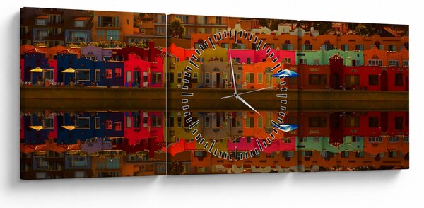 Obraz - Miesto pre letné kúpanie (s hodinami) (90x30 cm)