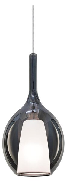 Ideal Lux - Závesné svietidlo na lanku KALIQUE 1xE27/42W/230V priemer 18 cm dymovo-čierna