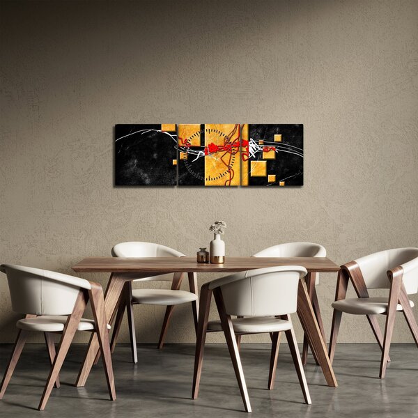 Abstraktný obraz - Tanečnice (s hodinami) (90x30 cm)