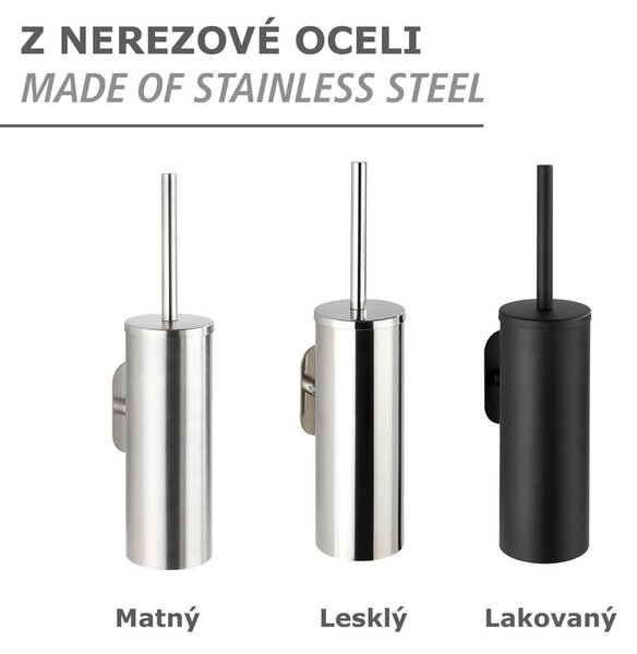 WENKO WC kefa BEZ TURBOLOC OREA SHINE lesklý kov 39x9x13 cm