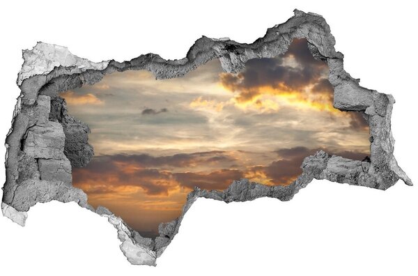 Diera 3D v stene nálepka Západ slnka nd-b-109130524