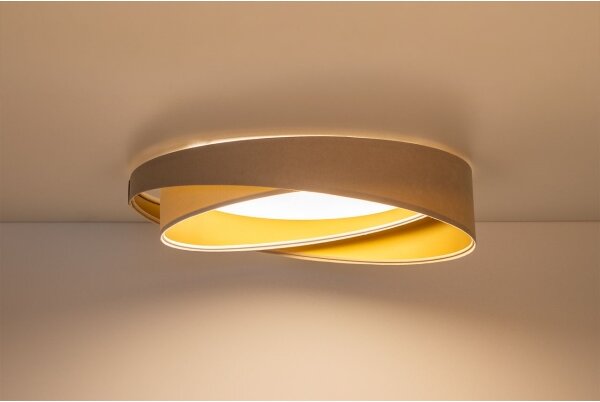 LED stropné svietidlo GALAXY MODERN LED/24W/230V pr. 55 cm béžová/biela/zlatá