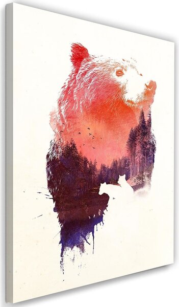 Obraz Les v podobe medveďa - Robert Farkas Veľkosť: 40 x 60 cm, Prevedenie: Obraz na plátne