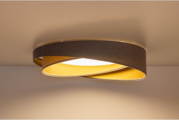 LED Stropné svietidlo GALAXY MODERN LED/24W/230V pr. 55 cm sivá/béžová/zlatá