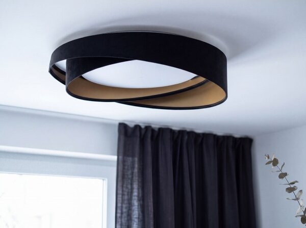 LED stropné svietidlo GALAXY MODERN LED/24W/230V pr. 55 cm čierna/zlatá