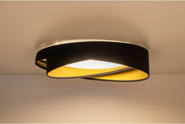 LED stropné svietidlo GALAXY MODERN LED/24W/230V pr. 55 cm čierna/zlatá