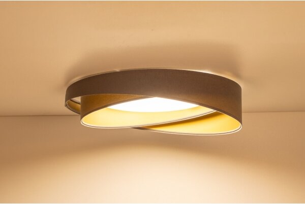 LED stropné svietidlo GALAXY MODERN LED/24W/230V, priemer 55 cm, sivá/zlatá