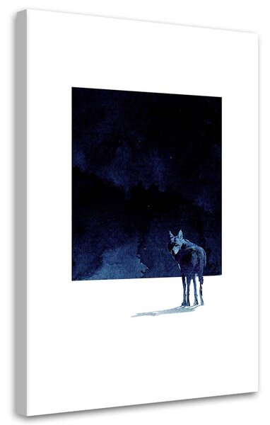 Obraz Vlk za zimnej noci - Robert Farkas Veľkosť: 40 x 60 cm, Prevedenie: Obraz na plátne