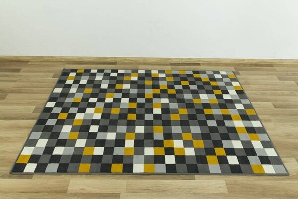 Koberec Luna 503629/89915 štvorce žltý