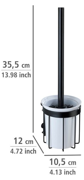 WENKO WC kefa BEZ VŔTANIA Classic Plus čierna 36x11x12 cm