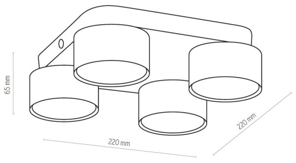 Stropné svietidlo SPACE 4xGX53/15W/230V biela
